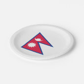 Vlag van Nepal Papieren Bordje (Gekanteld)