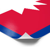 Vlag van Nepal Perfect Poster (Hoek)