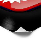Vlag van Nepal Perfect Poster (Hoek)