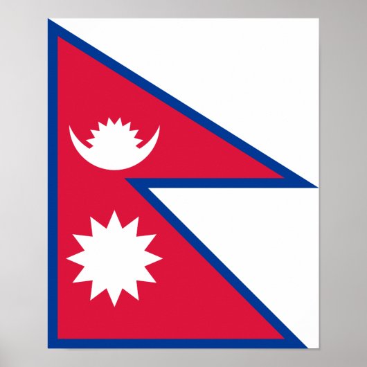 Vlag van Nepal Poster (Voorkant)