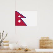 Vlag van Nepal Poster (Keuken)