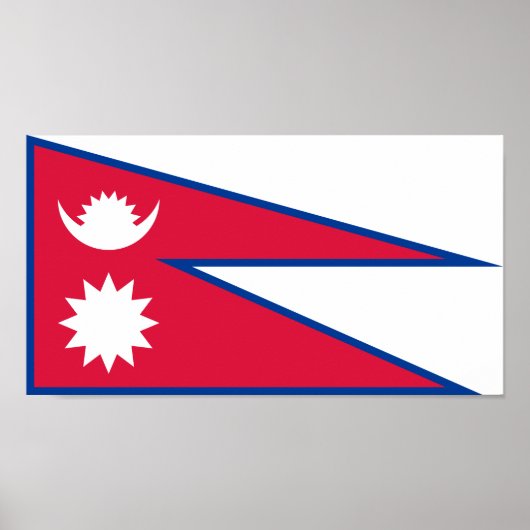 Vlag van Nepal Poster (Voorkant)