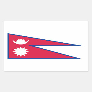 Vlag van Nepal Rechthoekige Sticker