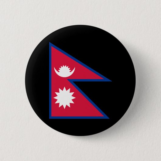Vlag van Nepal Ronde Button 5,7 Cm (Voorkant)