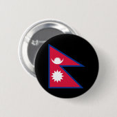 Vlag van Nepal Ronde Button 5,7 Cm (Voorkant /achterkant)