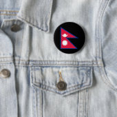 Vlag van Nepal Ronde Button 5,7 Cm (In situ)