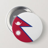 Vlag van Nepal Ronde Button 7,6 Cm (Voorkant /achterkant)