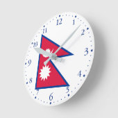 Vlag van Nepal Ronde Klok (Hoek)