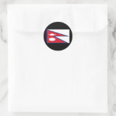 Vlag van Nepal Ronde Sticker (Tas)