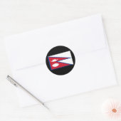 Vlag van Nepal Ronde Sticker (Envelop)
