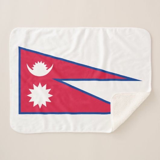 Vlag van Nepal Sherpa Deken (Voorkant (horizontaal))