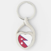 Vlag van Nepal Sleutelhanger (Voorkant)