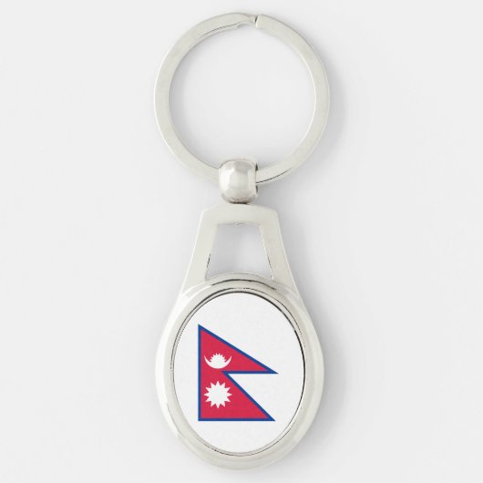 Vlag van Nepal Sleutelhanger (Voorkant)