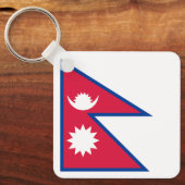 Vlag van Nepal Sleutelhanger (Voorkant)
