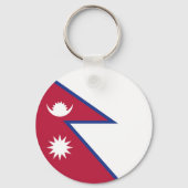 Vlag van Nepal Sleutelhanger (Voorkant)