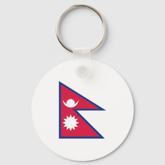 Vlag van Nepal-Sleutelhanger Sleutelhanger (Voorkant)