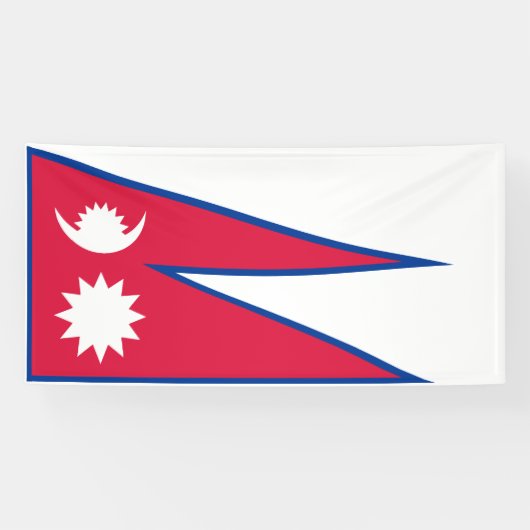 Vlag van Nepal Spandoek (Horizontaal)