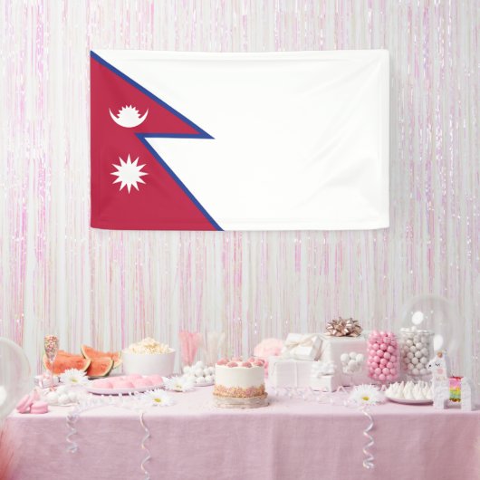 Vlag van Nepal Spandoek (Feest)