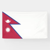 Vlag van Nepal Spandoek (Horizontaal)