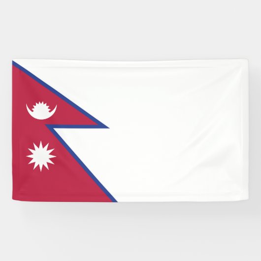 Vlag van Nepal Spandoek (Horizontaal)