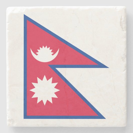 Vlag van Nepal Stenen Onderzetter (Voorkant)