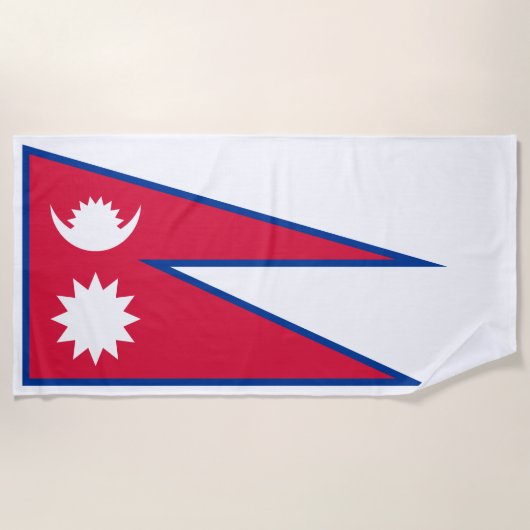 Vlag van Nepal Strandlaken (Voorkant)