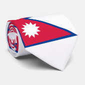 Vlag van Nepal Stropdas (Opgerold)