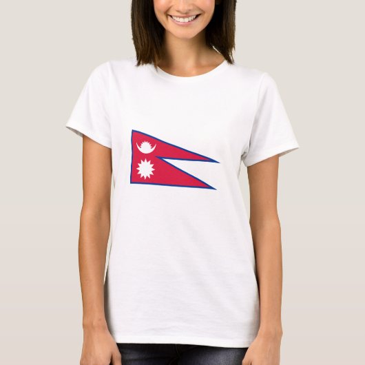Vlag van Nepal T-shirt (Voorkant)