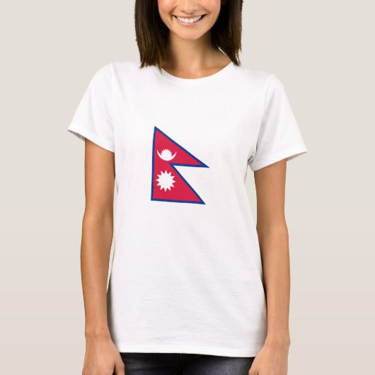 Vlag van Nepal T-shirt (Voorkant)