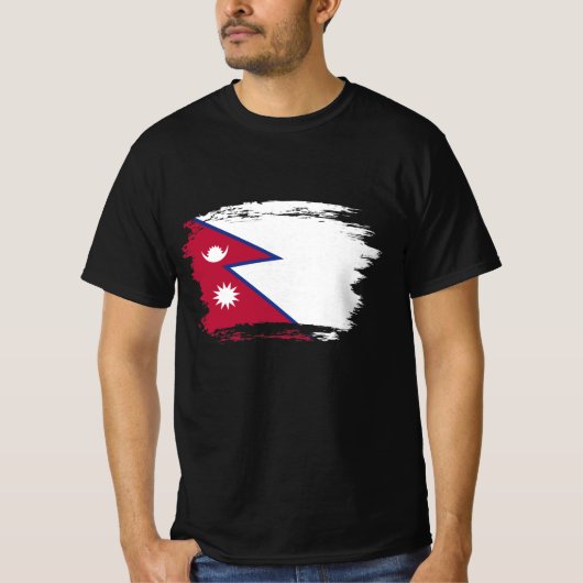Vlag van Nepal T-shirt (Voorkant)