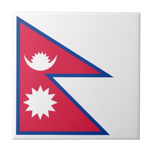 Vlag van Nepal Tegeltje (Voorkant)