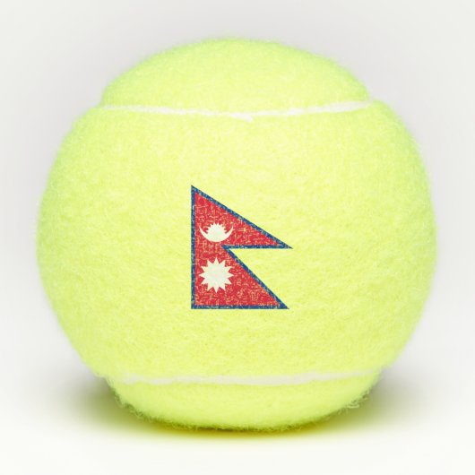 Vlag van Nepal Tennisballen (Voorkant)