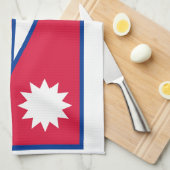 Vlag van Nepal Theedoek (Quarter Fold)