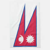 Vlag van Nepal Theedoek (Verticaal)