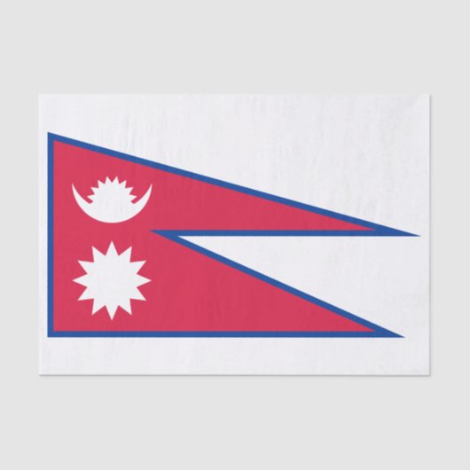 Vlag van Nepal Tissuepapier (Voorkant)