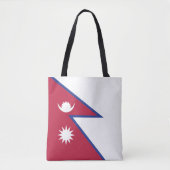 Vlag van Nepal Tote Bag (Voorkant)
