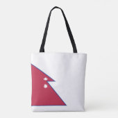 Vlag van Nepal Tote Bag (Achterkant)