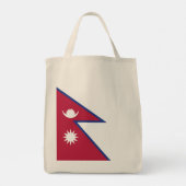 Vlag van Nepal Tote Bag (Achterkant)