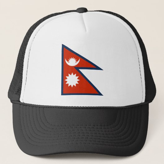 Vlag van Nepal Trucker Pet (Voorkant)