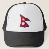 Vlag van Nepal Trucker Pet (Voorkant)
