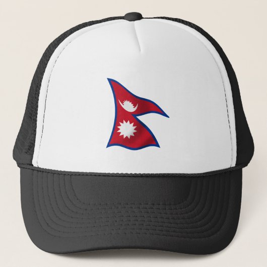 Vlag van Nepal Trucker Pet (Voorkant)
