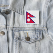 Vlag van Nepal Vierkante Button 5,1 Cm (In situ)