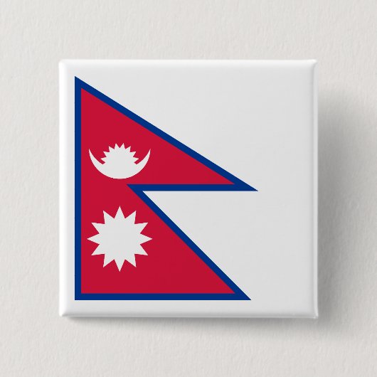 Vlag van Nepal Vierkante Button 5,1 Cm (Voorkant)