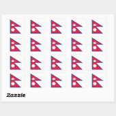 Vlag van Nepal Vierkante Sticker (Vel)