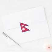 Vlag van Nepal Vierkante Sticker (Envelop)
