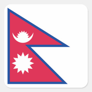 Vlag van Nepal Vierkante Sticker