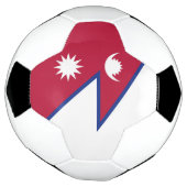 Vlag van Nepal Voetbal (Gedraaid)
