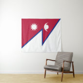 Vlag van Nepal Wandkleed (In Situ (horizontaal))