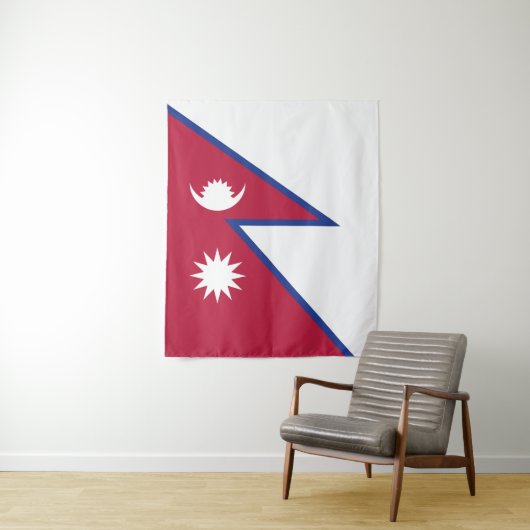 Vlag van Nepal Wandkleed (In situ)