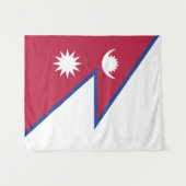 Vlag van Nepal Wandkleed (Voorkant (horizontaal))